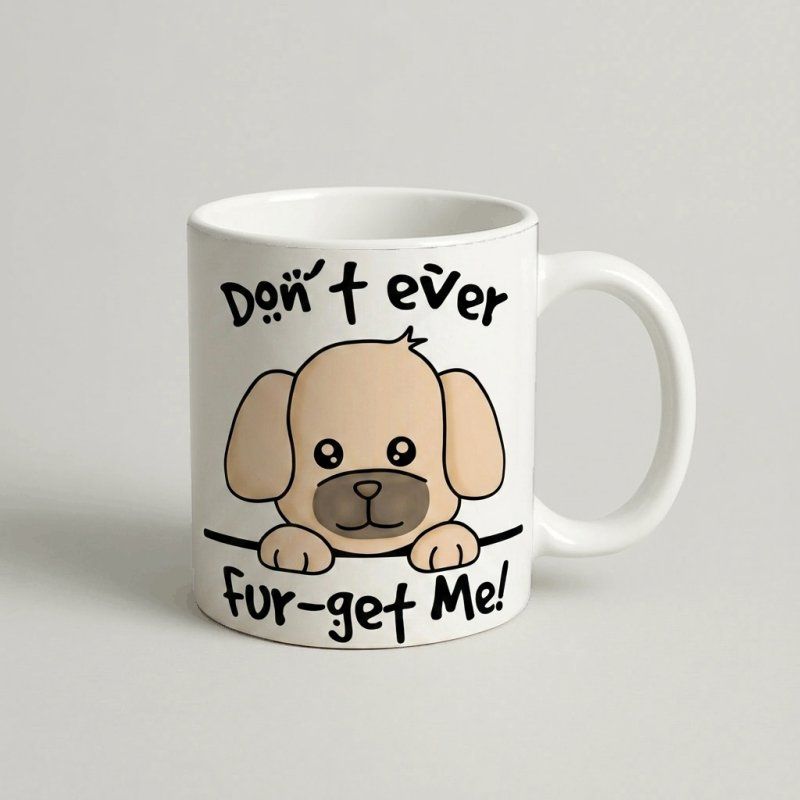 Cană „Don't ever fur-get me!” — cadou personalizat PetGifts