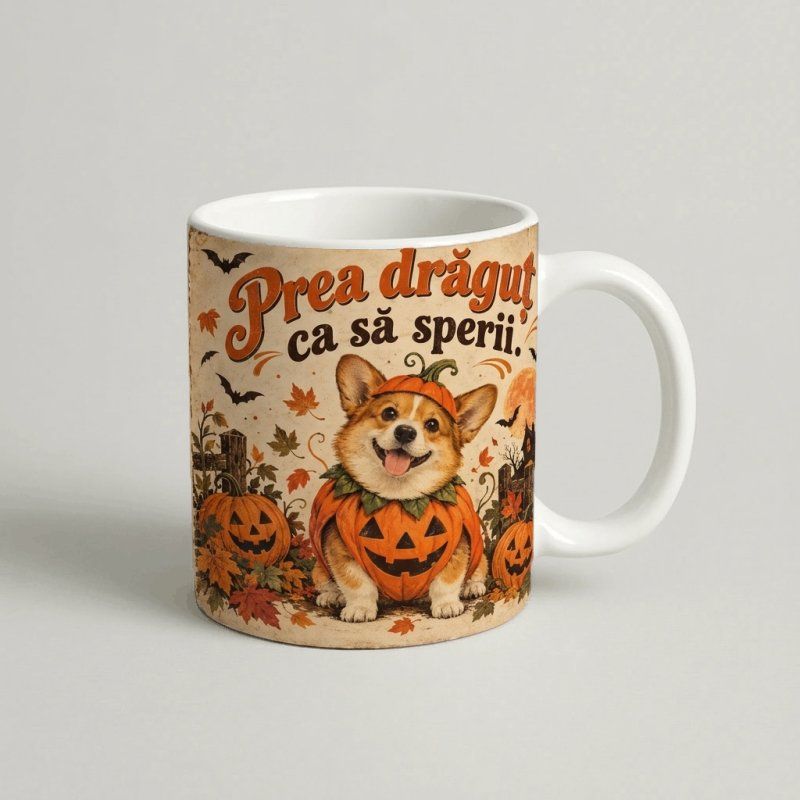 Cană Halloween „Prea drăguț ca să sperii"
