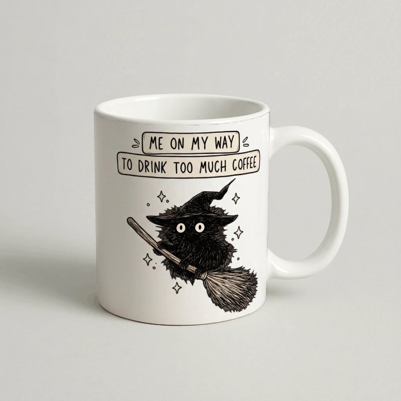 Cană Halloween „Too Much Coffee" — cadou personalizat PetGifts