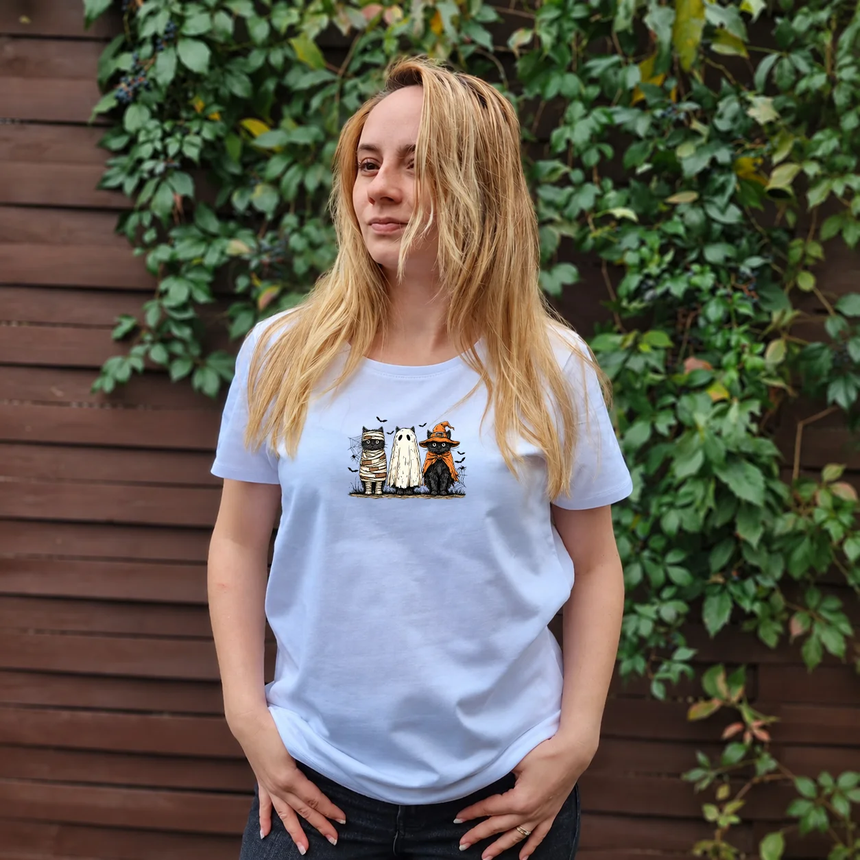 Tricou Regular Halloween Spooky Cats — cadou personalizat PetGifts