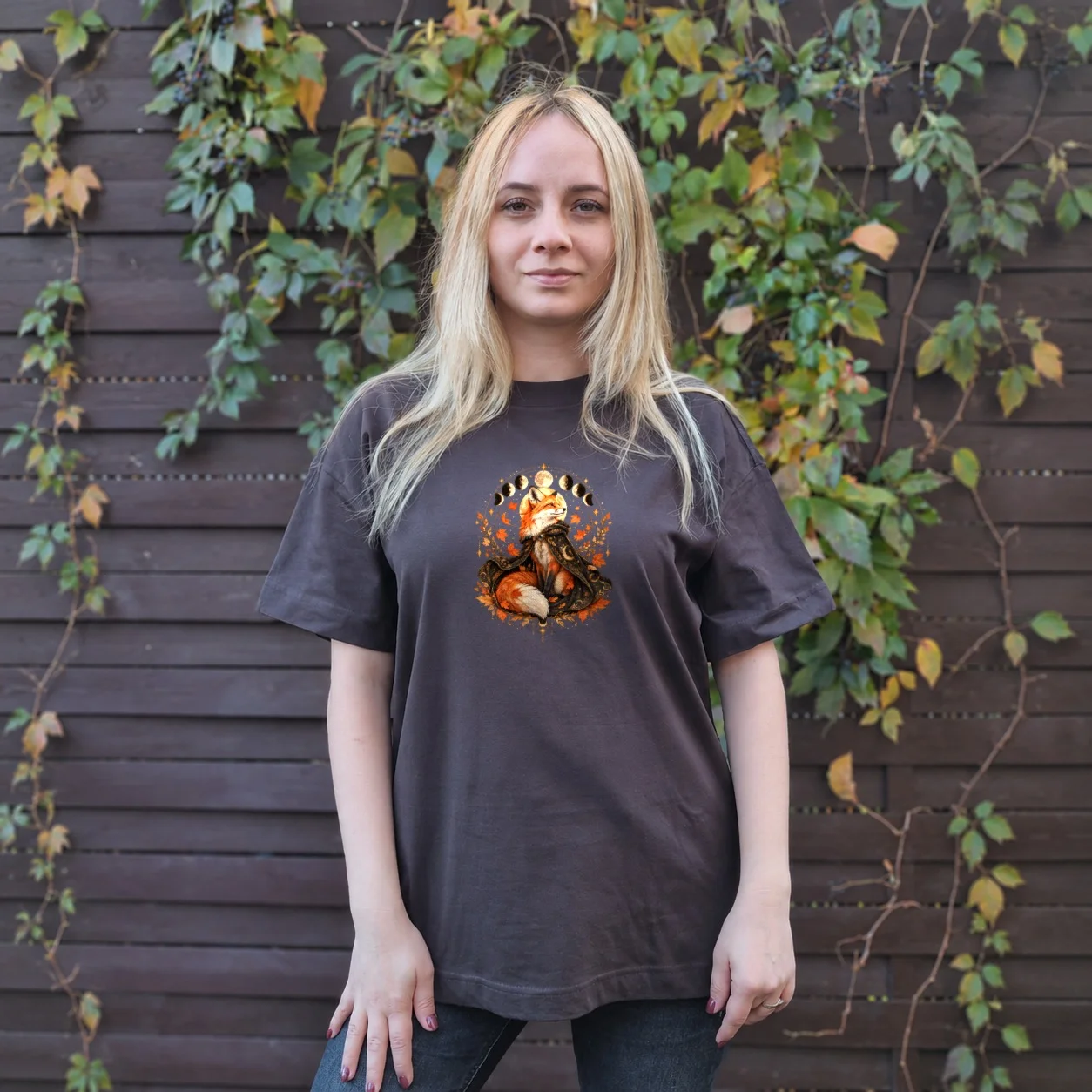 Tricou Oversize Autumn Fox — cadou personalizat PetGifts