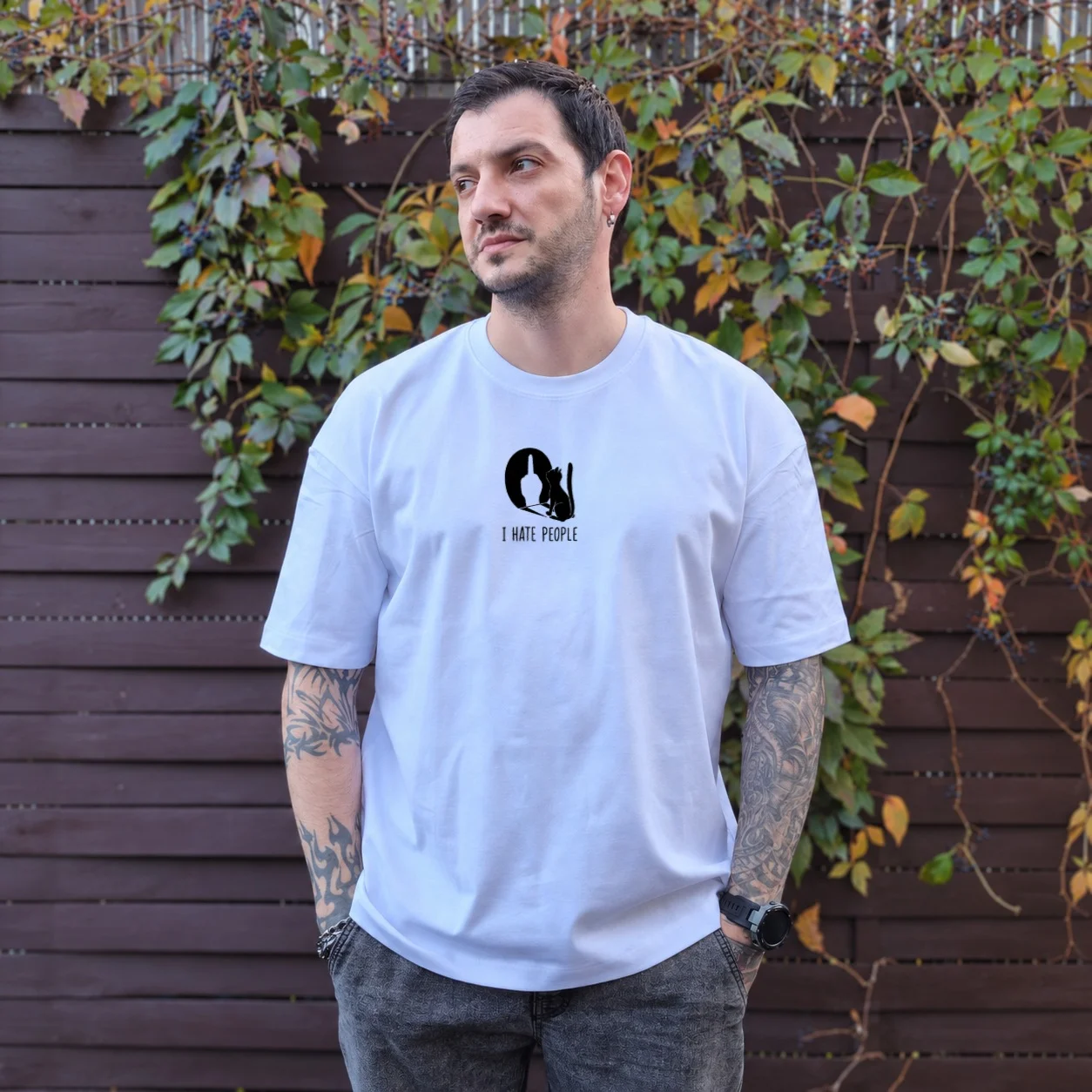 Tricou Oversize I Hate People — cadou personalizat PetGifts