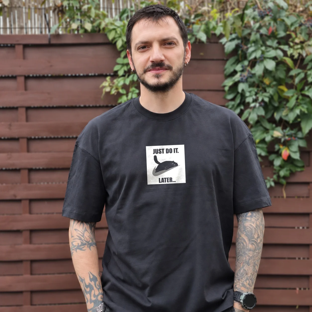Tricou Oversize Just Do It Later — cadou personalizat PetGifts