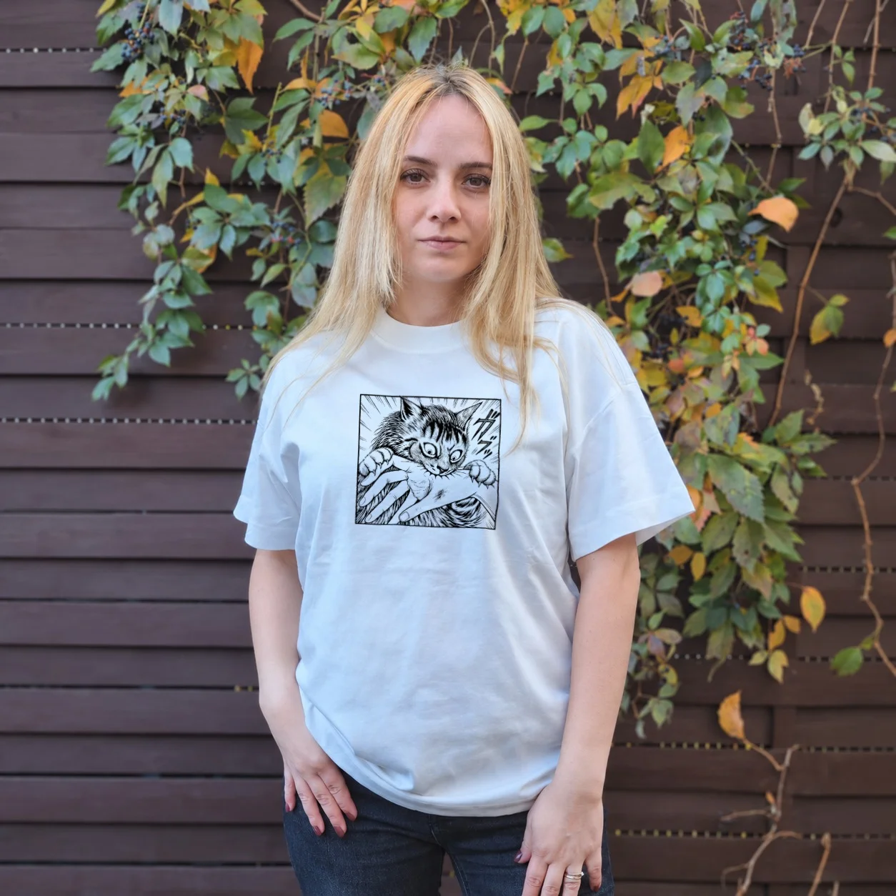 Tricou Oversize Pisică Manga — cadou personalizat PetGifts