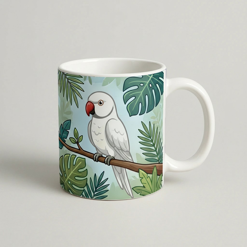 Cană White Indian Ringneck