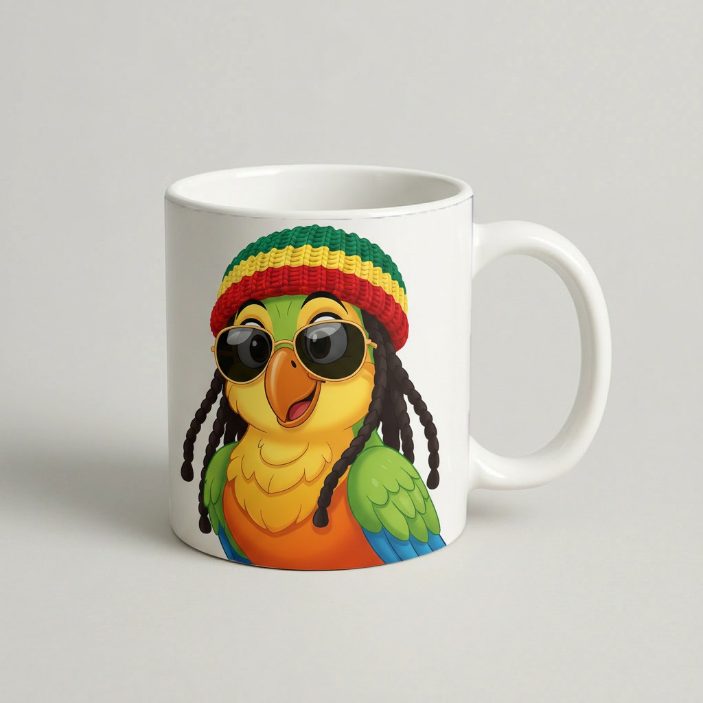 Cană Lovely Rasta Parrot — cadou personalizat PetGifts