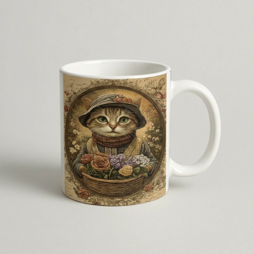 cana tabby cat The Flower Seller — cadou personalizat PetGifts
